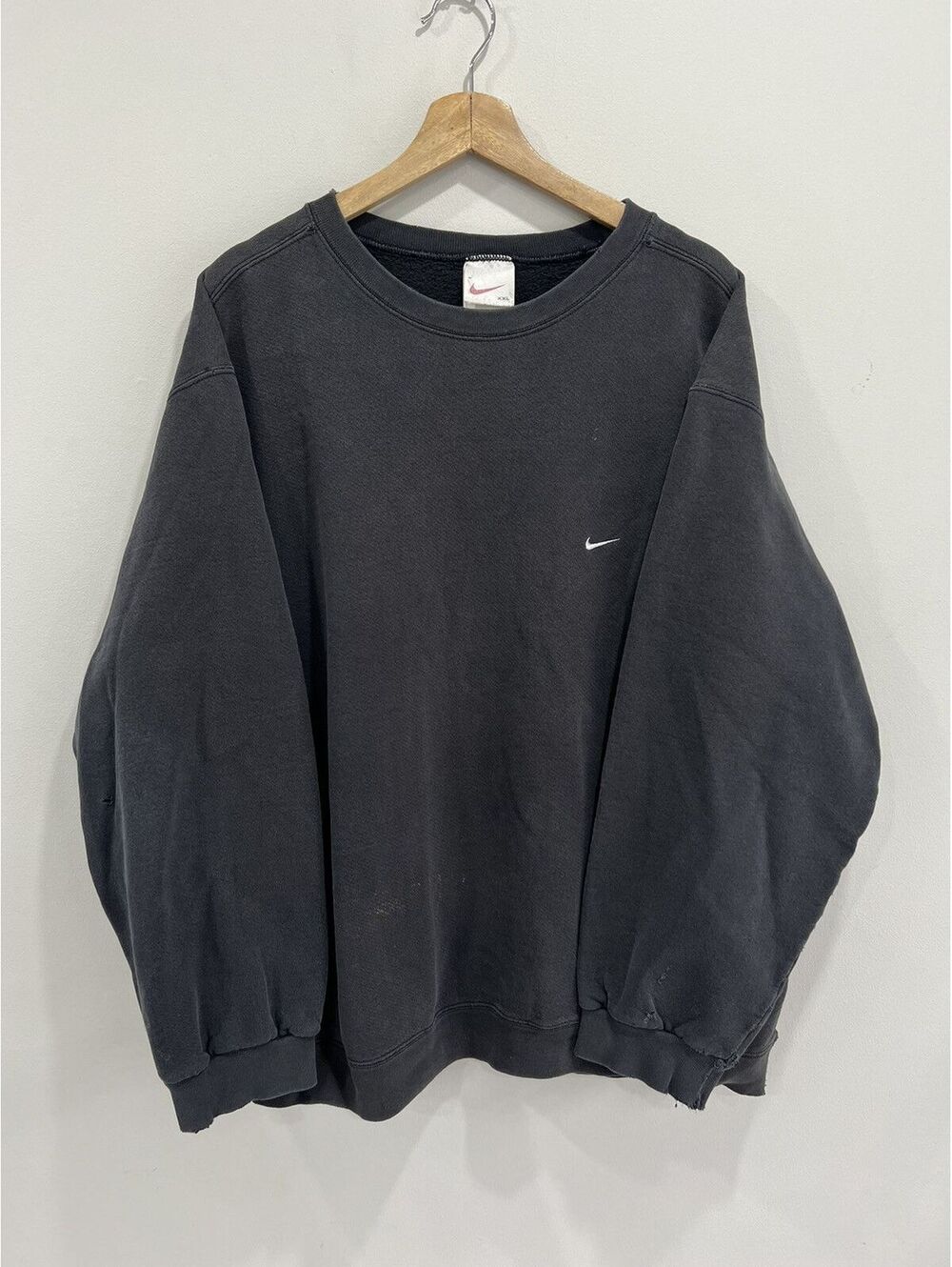 Vtg 90s Nike Sweater Sweatshirt crewneck swoosh check xxl